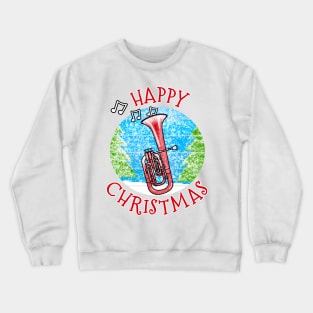 Christmas Tenor Horn Player Brass Musician Xmas 2022 Crewneck Sweatshirt